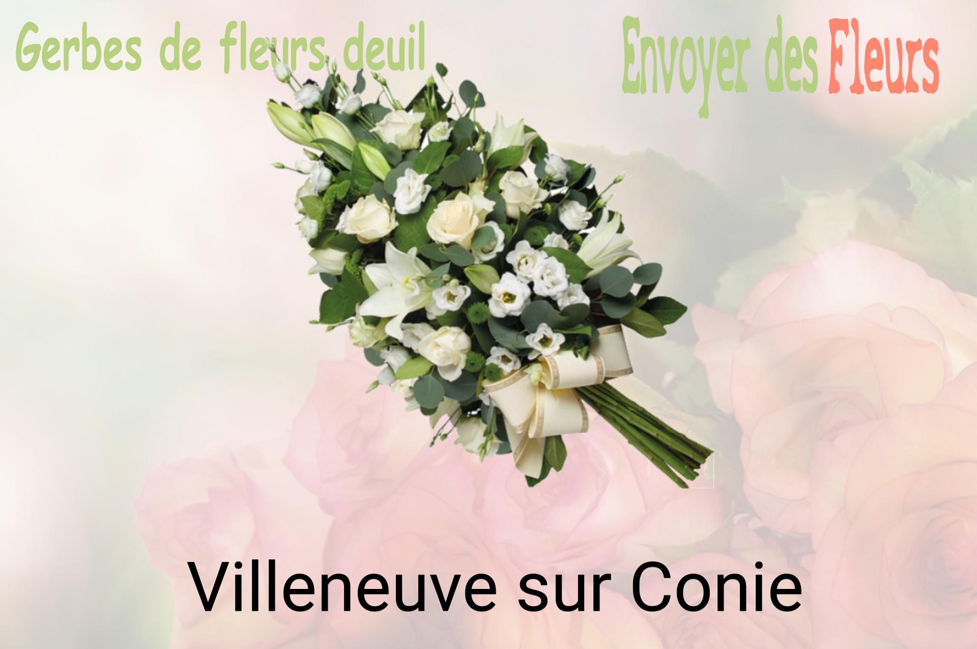 Gerbe de fleurs de deuil livrée à Villeneuve-sur-Conie